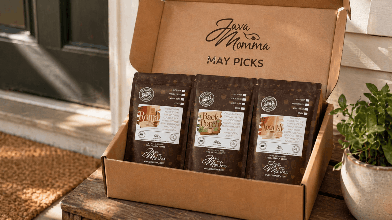 Momma's Picks Monthly Coffee Box – 3 Exclusive Flavored Coffees