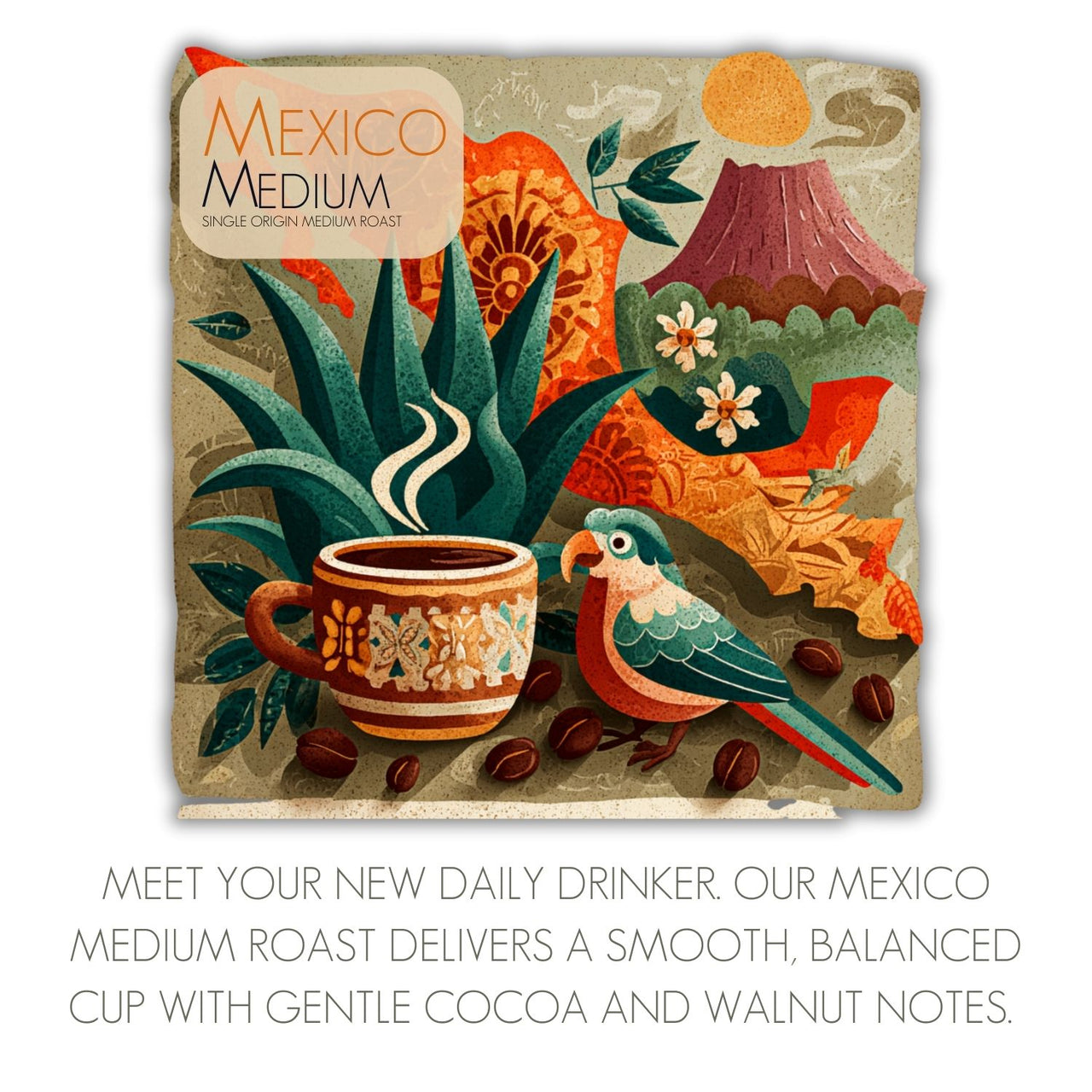 Mexico Medium Roast Coffee | Smooth, Balanced, Cocoa & Walnut | Java Momma