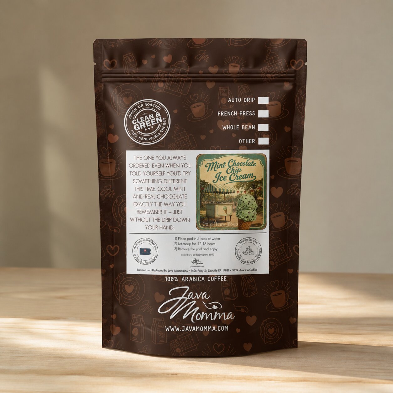 Mint Chocolate Chip Ice Cream Cold Brew Pods