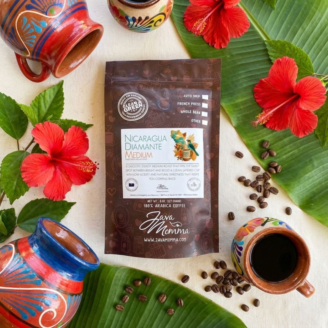 Nicaragua Diamante Medium Roast Coffee | Air-Roasted • Java Momma