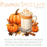 Thumbnail for A glass mug of pumpkin spice latte with whipped cream sits among pumpkins and spices, inviting you to try the Fall Into Fall Coffee Sampler 🍁—three cozy seasonal flavors made from premium autumn coffee beans.