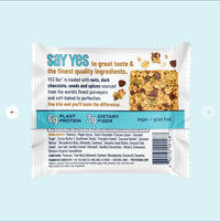 Thumbnail for The Peanut Butter Dark Chocolate YES Bar® – A Classic Crave, Upgraded, is a plant-based snack in white packaging. It offers granola pieces with plant protein, dietary fiber, is vegan, gluten-free, grain-free; nutrition facts shown below.