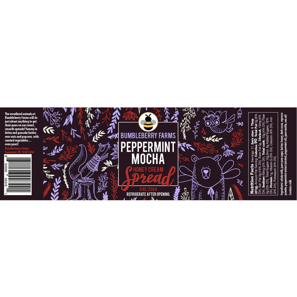 Peppermint Mocha Honey Cream Spread – Cool Mint Meets Cozy Mocha
