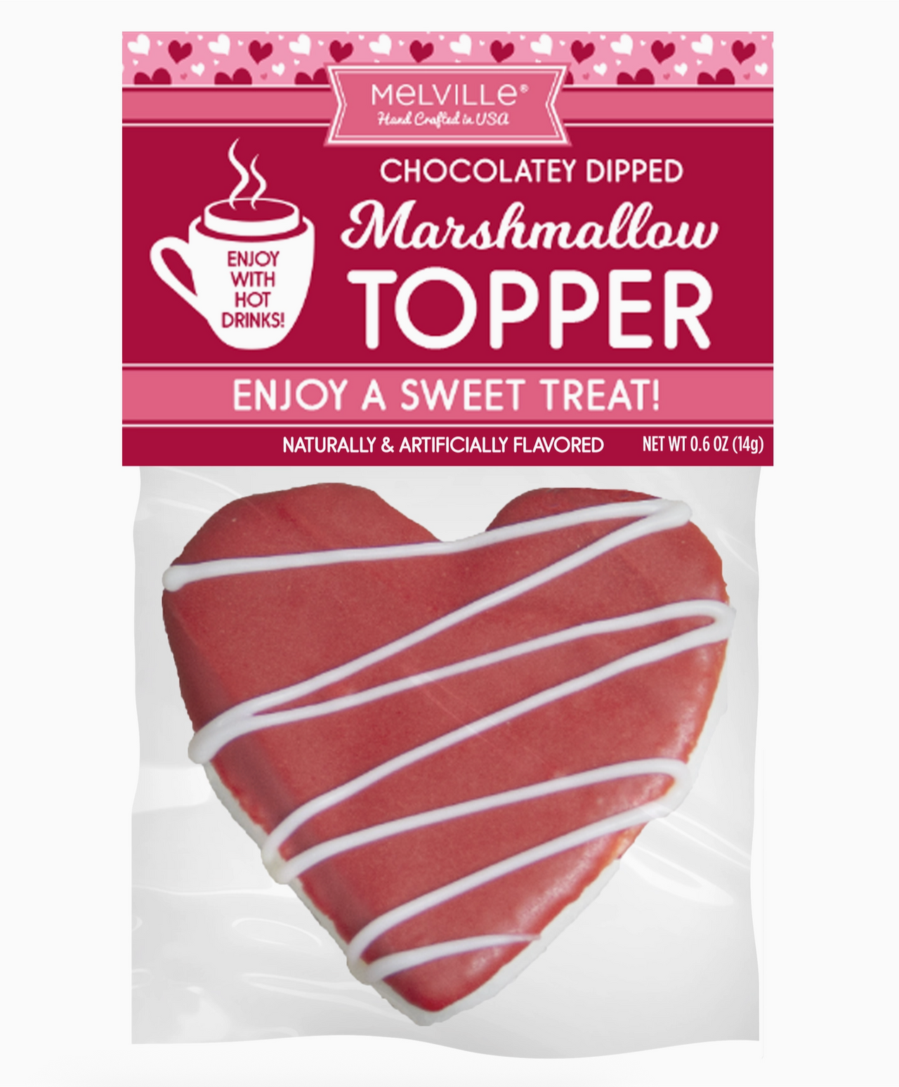Red Chocolate Heart Marshmallow Topper