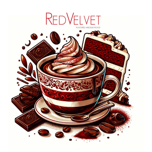 Red Velvet Coffee – Rich Chocolate with Cream Cheese Elegance