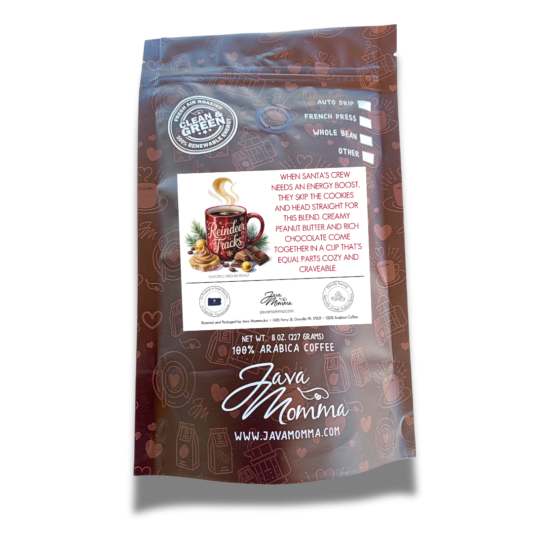 Reindeer Tracks Coffee – Chocolate & Peanut Butter Holiday Blend