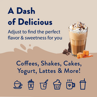 Thumbnail for Enjoy Iced Caramel Coffee topped with whipped cream, paired with the Salted Caramel Mocha Skinny Syrup—sweet, salty, and totally sippable. Perfect for coffees, shakes, cakes, yogurt & more! ☕🍫✨.