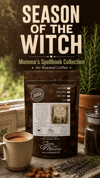 Thumbnail for Season of the Witch Flavored Coffee from Momma's Spellbook Collection, brewed with toasted almonds and warm cream.