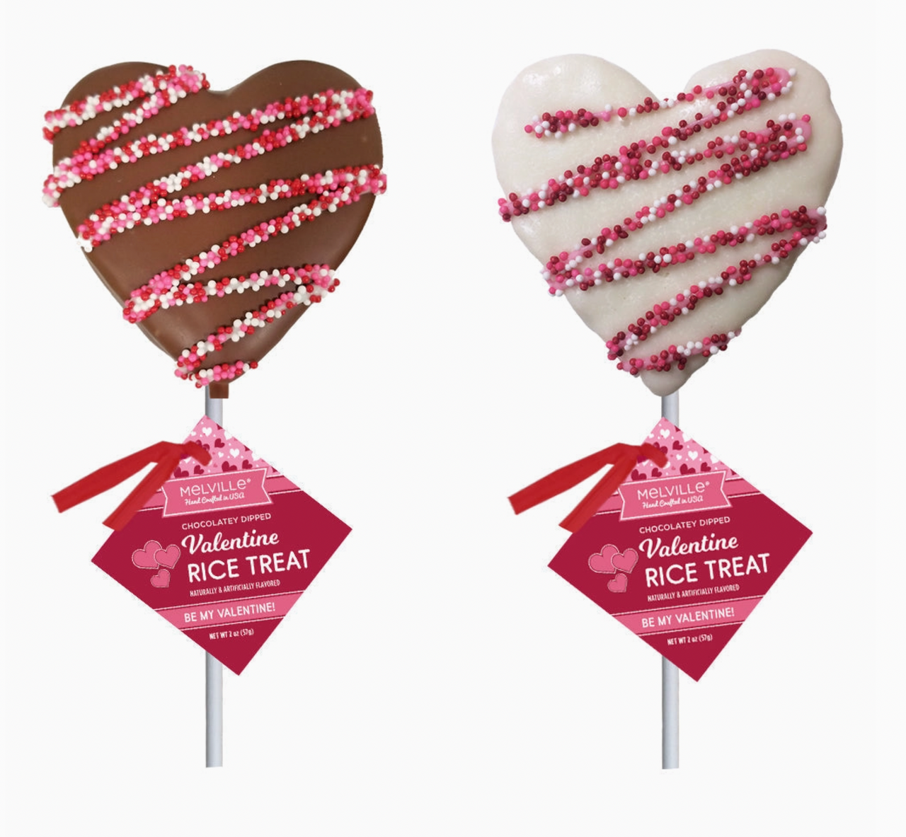 Heart-Shaped Rice Treat Pops – Chocolatey Valentine Surprise