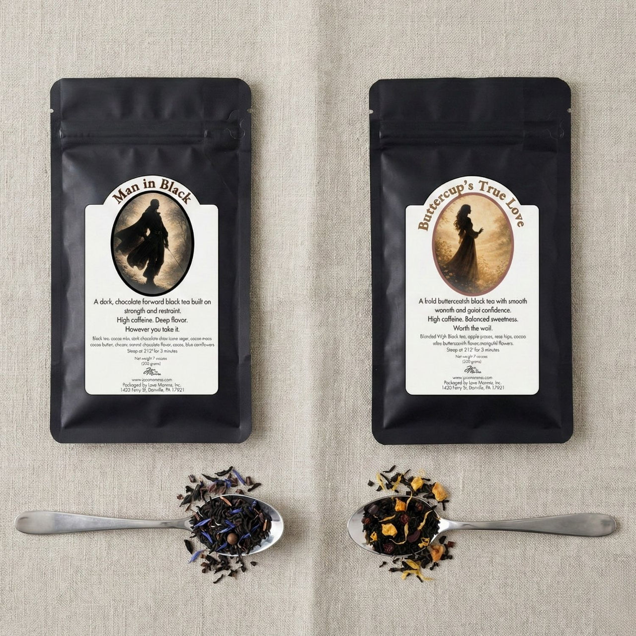 True Love Tea Duo – Butterscotch & Dark Chocolate Black Teas