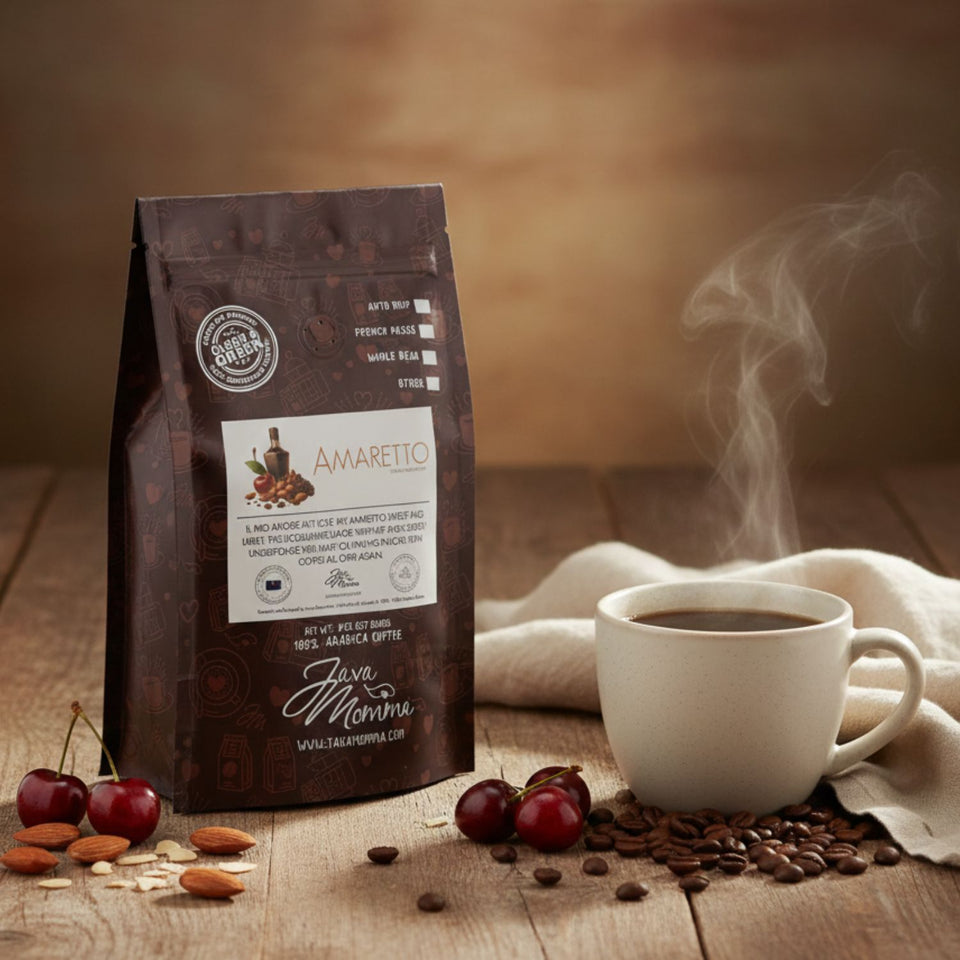 Amaretto Flavored Coffee – Medium Roast, Sugar-Free | Java Momma