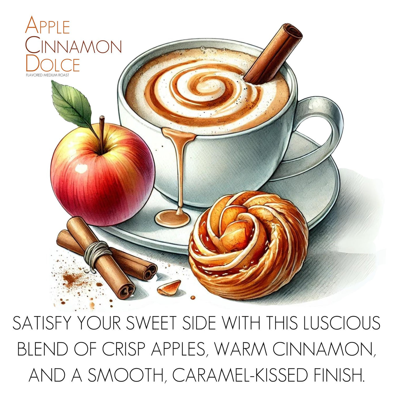 Apple Cinnamon Dolce Flavored Coffee - Java Momma