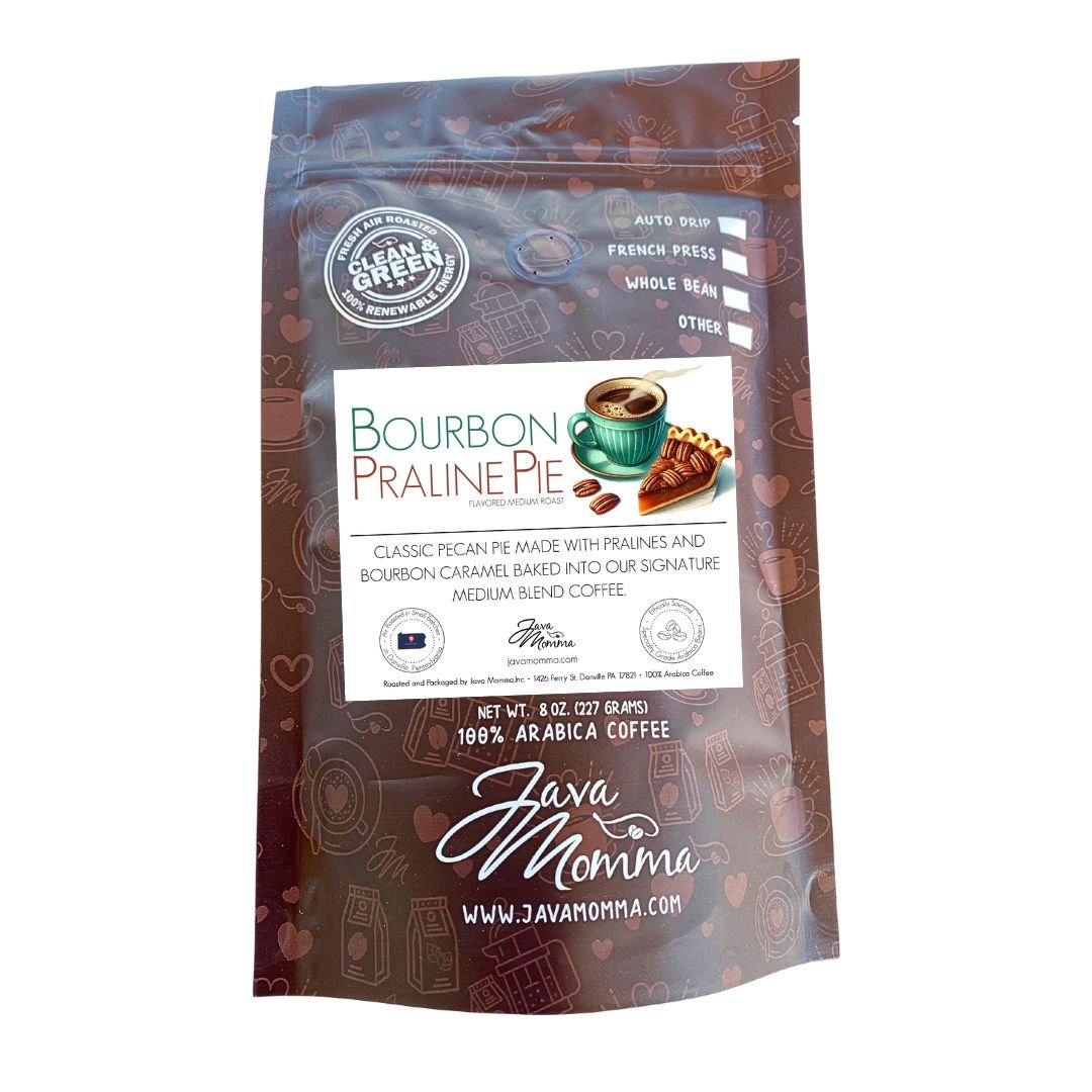 Bourbon Praline Pie Flavored Coffee - Single Origin Medium Roast - Java Momma