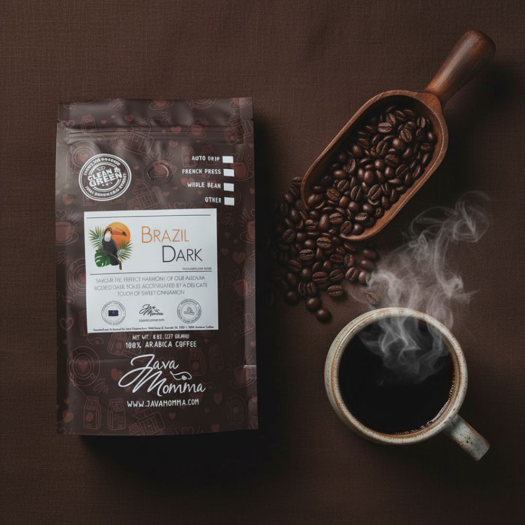 Brazil Dark Roast Coffee – Air-Roasted, Solar-Powered Boldness