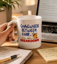 Thumbnail for White mug with humorous text 