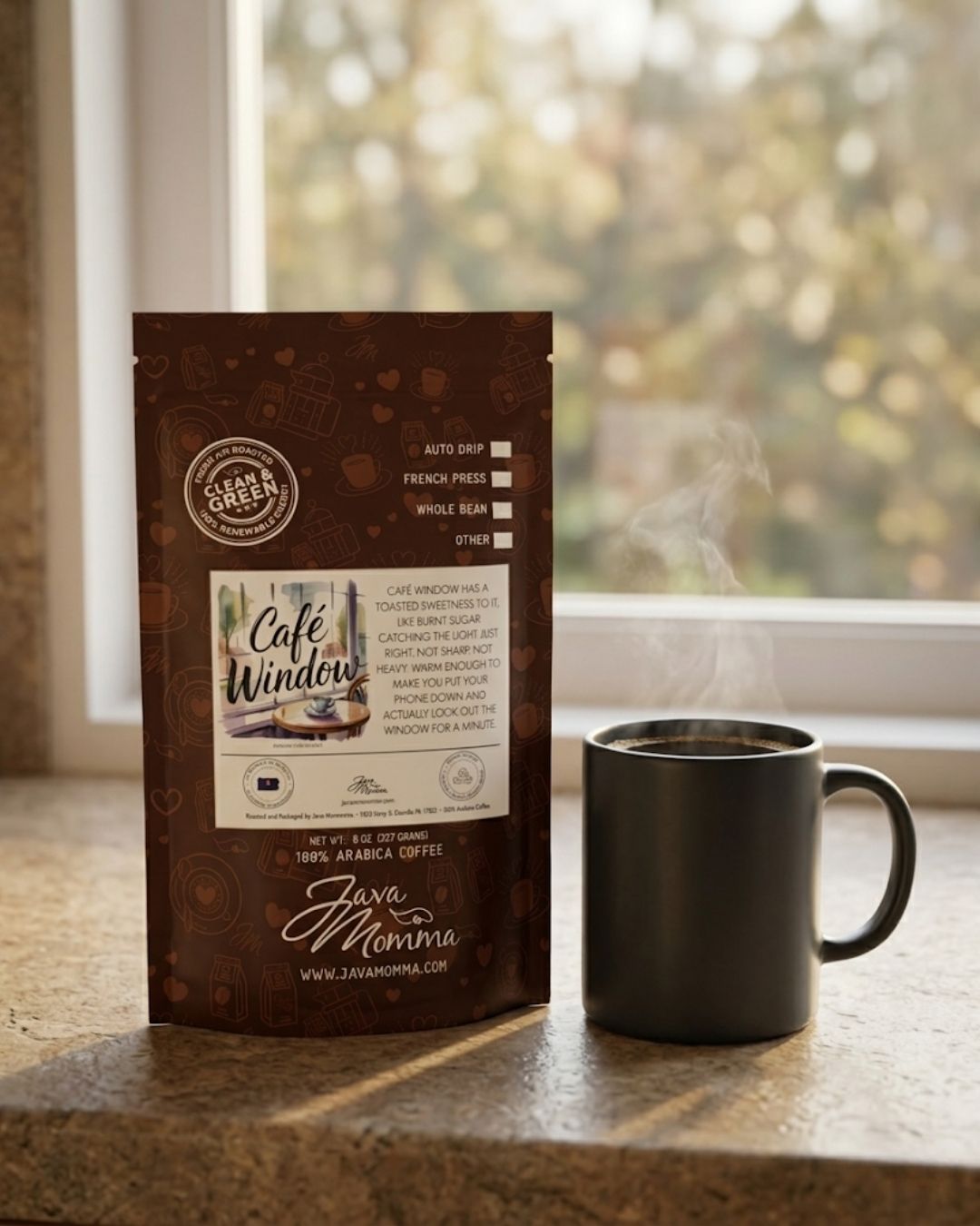 Café Window — Sweet, warm, nowhere to be. | Momma's Picks