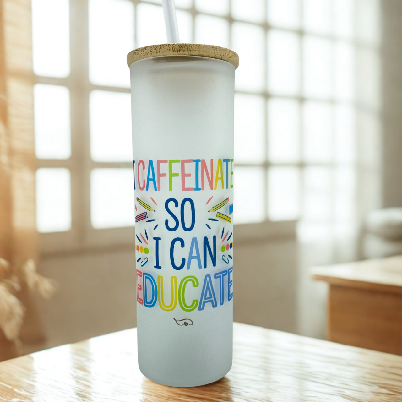 Teacher Appreciation Duo – "I Caffeinate So I Can Educate" Tumbler + Cold Brew Pods