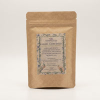 Thumbnail for Kraft paper tea bag with a decorative label on a white background Caramel Creme Brulee tea
