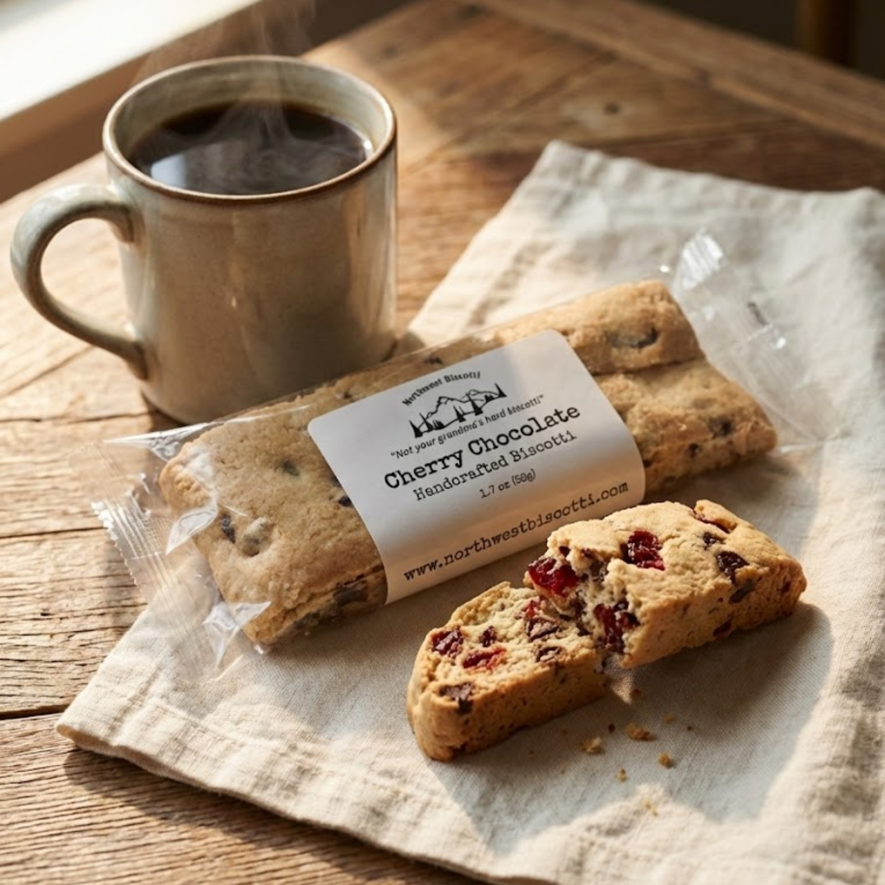 Cherry Chocolate Biscotti Double Pack – A Sweet & Tart Love Story