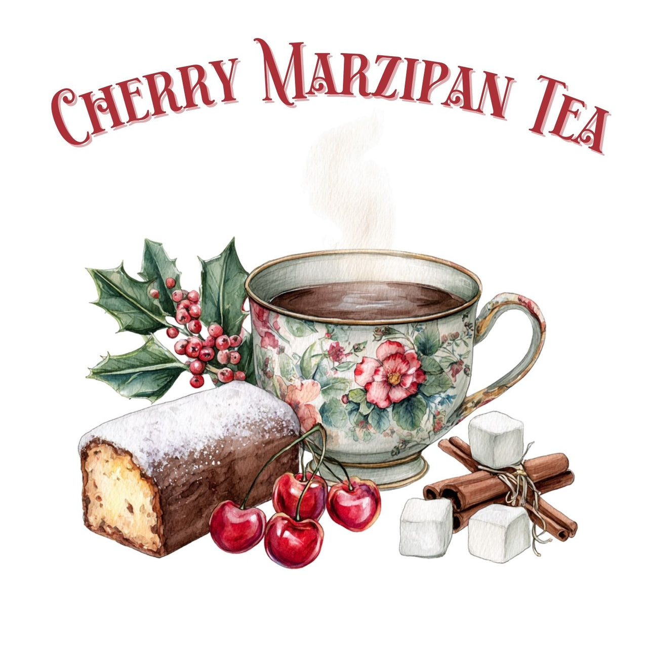 Cherry Marzipan Oolong Tea 🍒 – Festive, Fruity, & Almond-Kissed