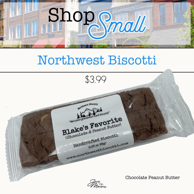Chocolate Peanut Butter Biscotti Double Pack - Java Momma