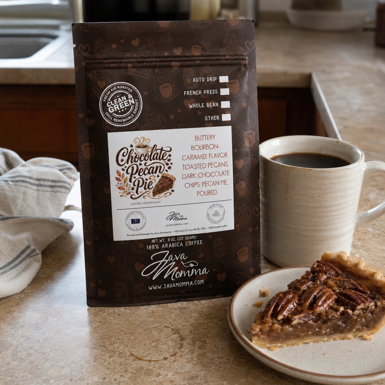Chocolate Pecan Pie Coffee | Fall Flavors