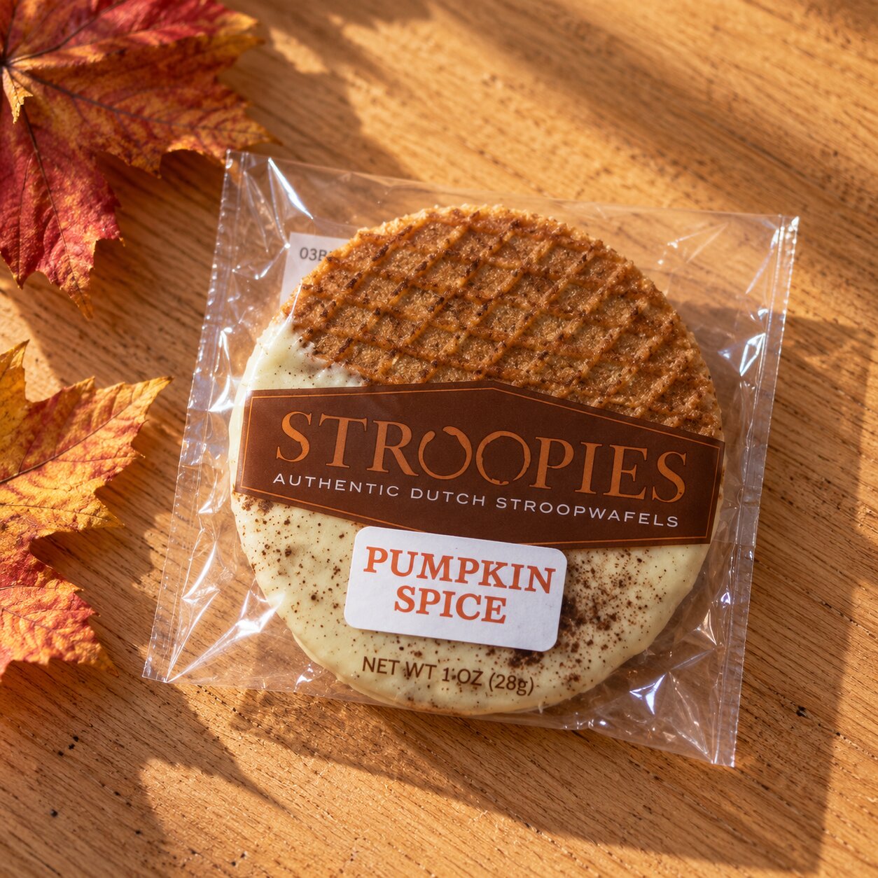White Chocolate Pumpkin Spice Stroopies Singles
