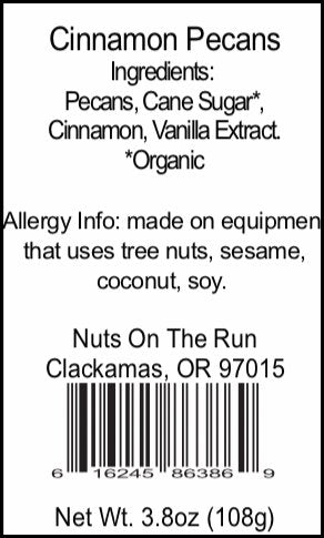 Cinnamon Pecans - Nuts on the Run - Java Momma