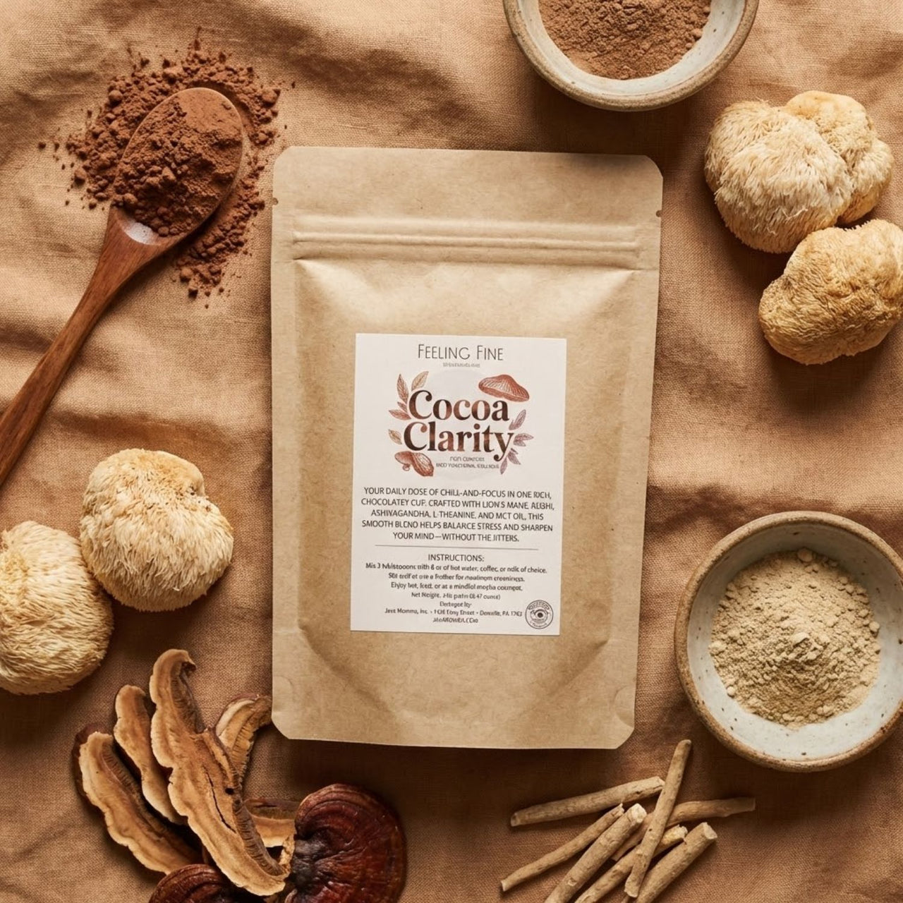 Cocoa Clarity – Creamy Mushroom Cocoa Mix