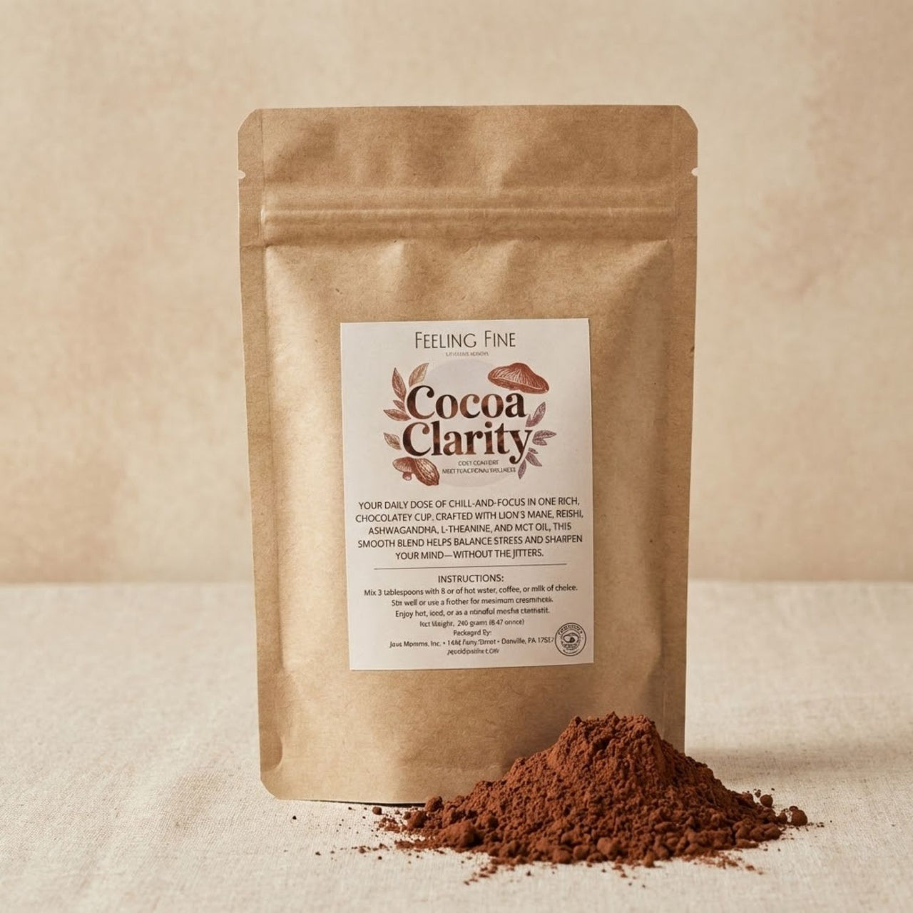 Cocoa Clarity – Creamy Mushroom Cocoa Mix