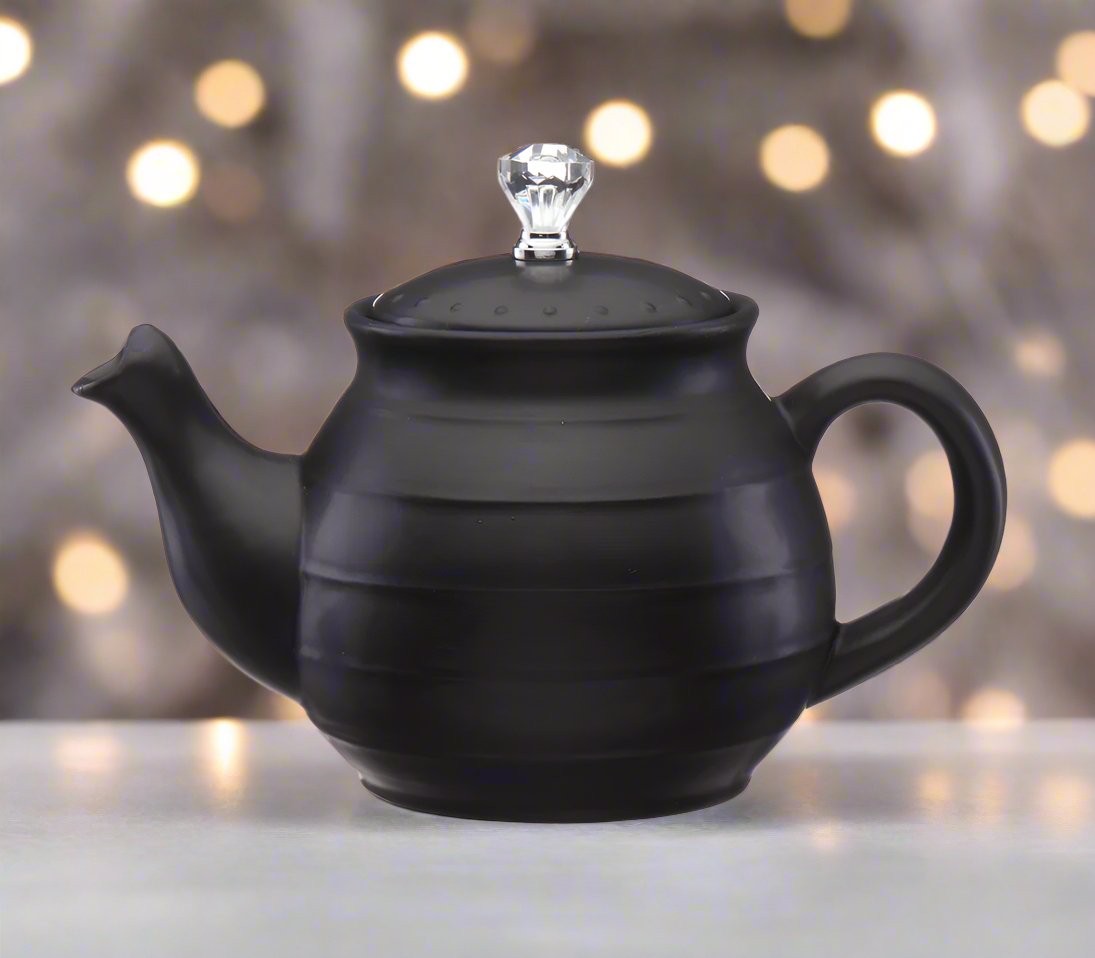 Cranberry Creme Tea & Crystal Teapot Gift Set – Elegance in Every Pour 🍂🍒 - Java Momma