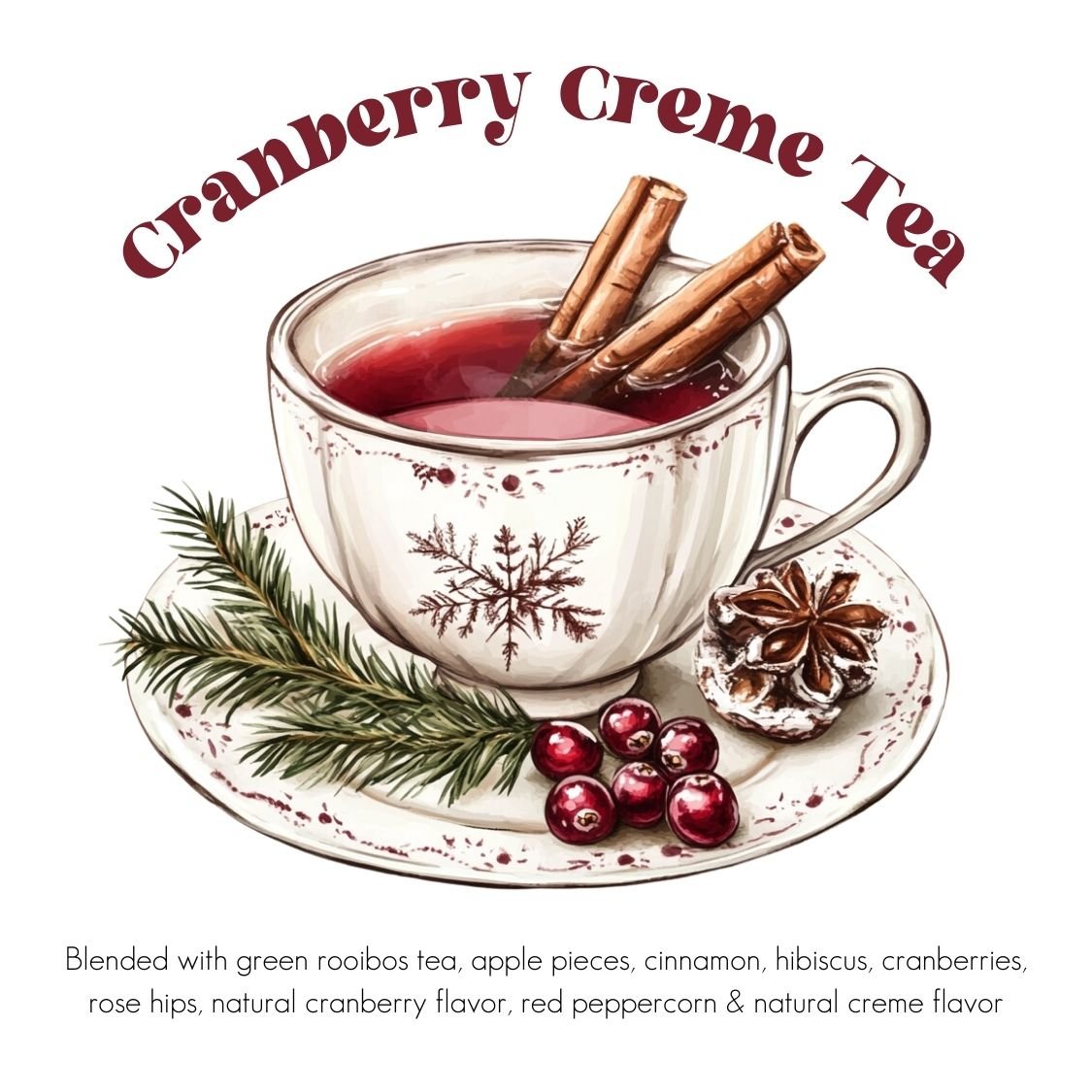 Cranberry Creme Tea & Crystal Teapot Gift Set – Elegance in Every Pour 🍂🍒 - Java Momma