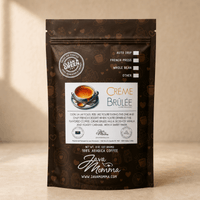 Thumbnail for Java Momma Crème Brûlée Flavored Coffee bag on a warm neutral surface
