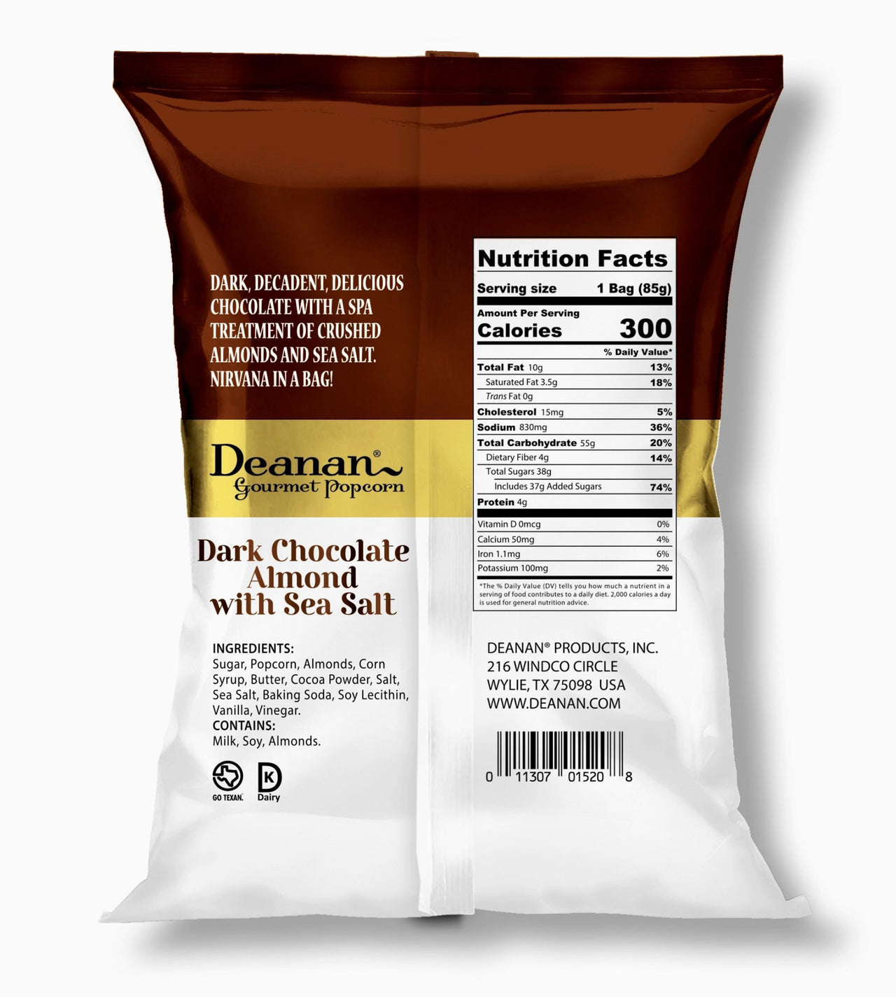 Dark Chocolate Almond with Sea Salt Popcorn - Java Momma