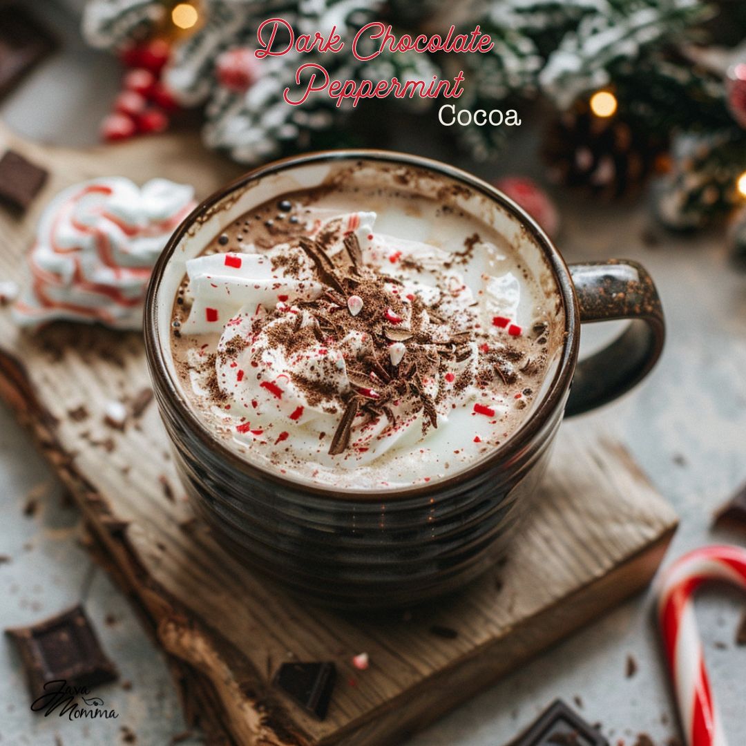 Dark Chocolate Peppermint Hot Cocoa - Java Momma