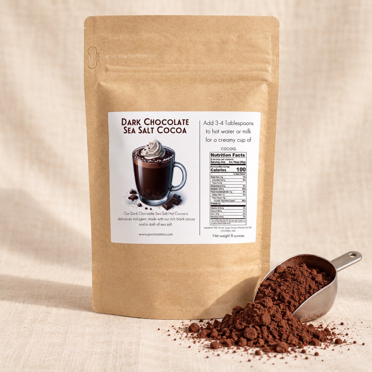Dark Chocolate Sea Salt Hot Cocoa Mix