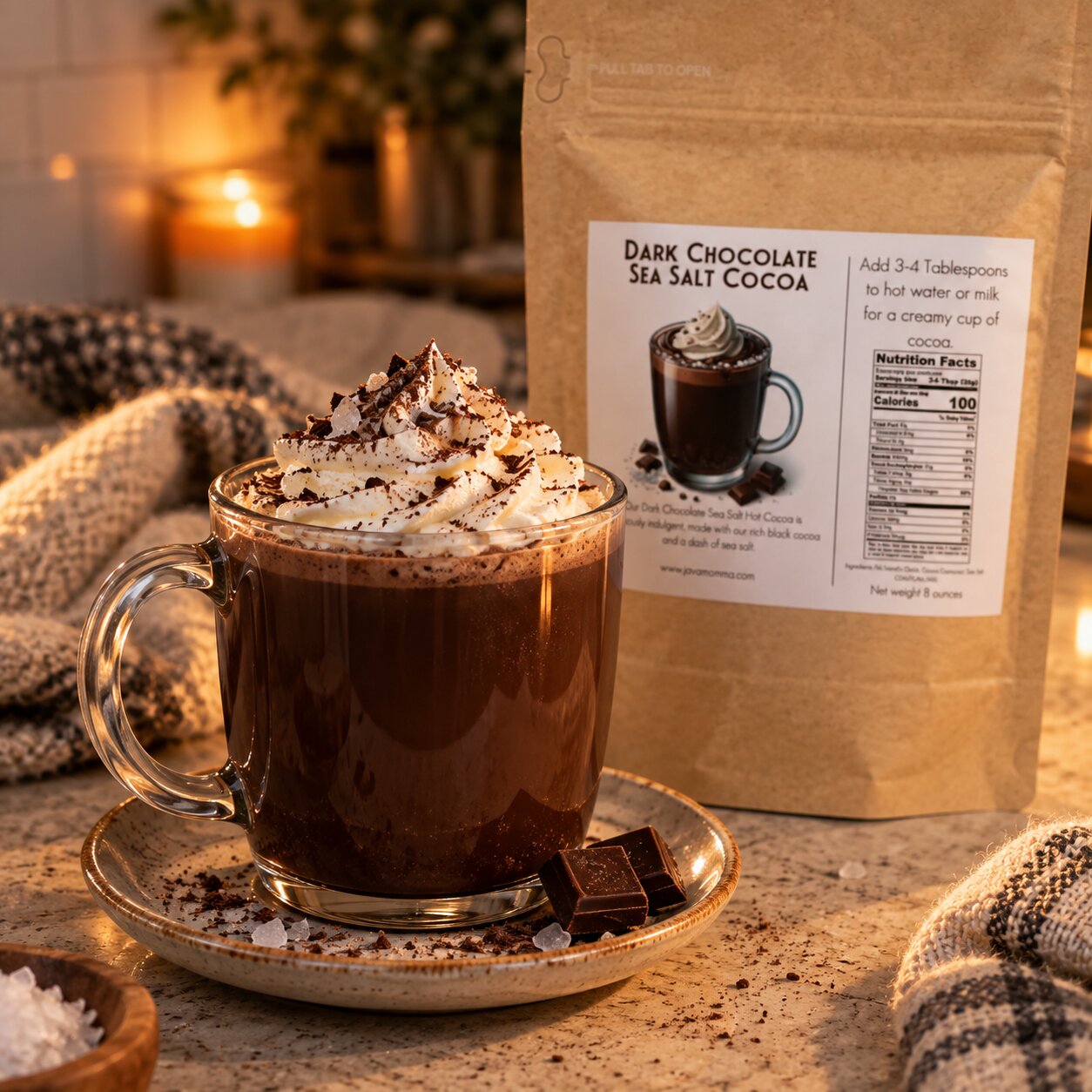 Dark Chocolate Sea Salt Hot Cocoa Mix