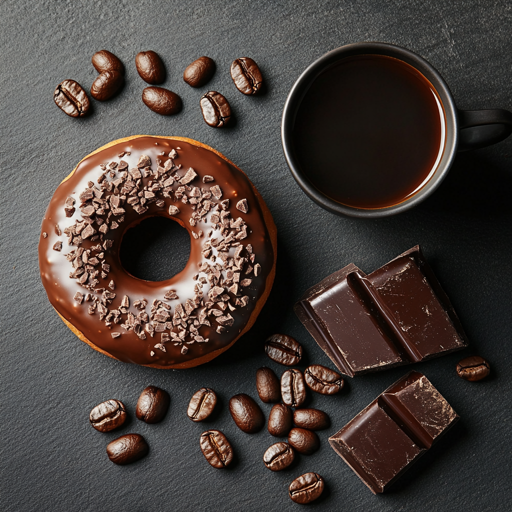 Dark Side Donut Flavored Coffee – Bold Brazilian Roast with Fudgy Chocolate & Glazed Donut Finish