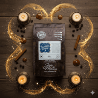 Thumbnail for Enchanted Evening Coffee package with decorative elements on a wooden surface