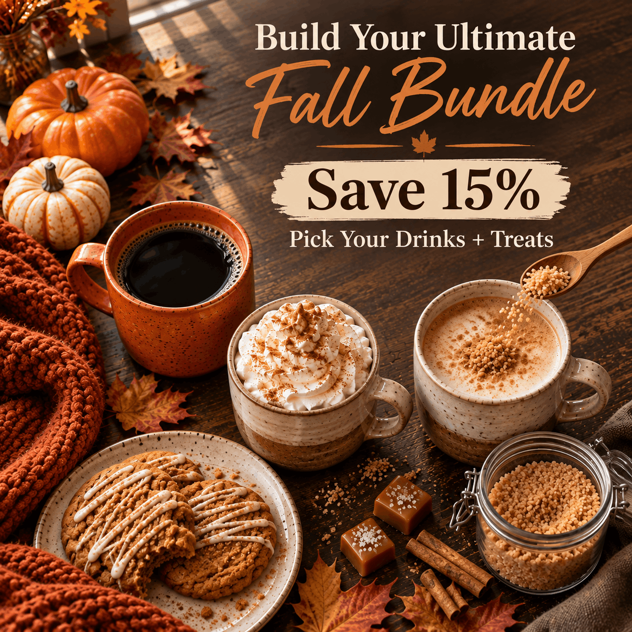 Build Your Ultimate Fall Bundle – Cozy Drinks, Sweet Treats & 15% Off!