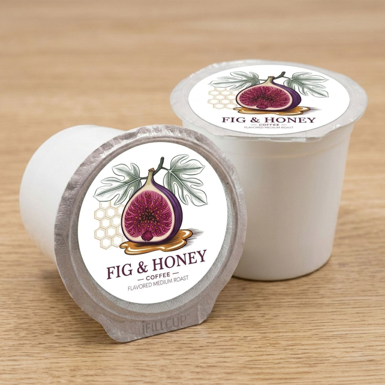Fig & Honey Coffee single serve pods by Java Momma — flavored medium roast, 100% Arabica, compatible with Keurig® machines