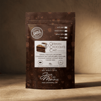 Thumbnail for Java Momma coffee package with German Chocolate Cake flavor on a wooden surface