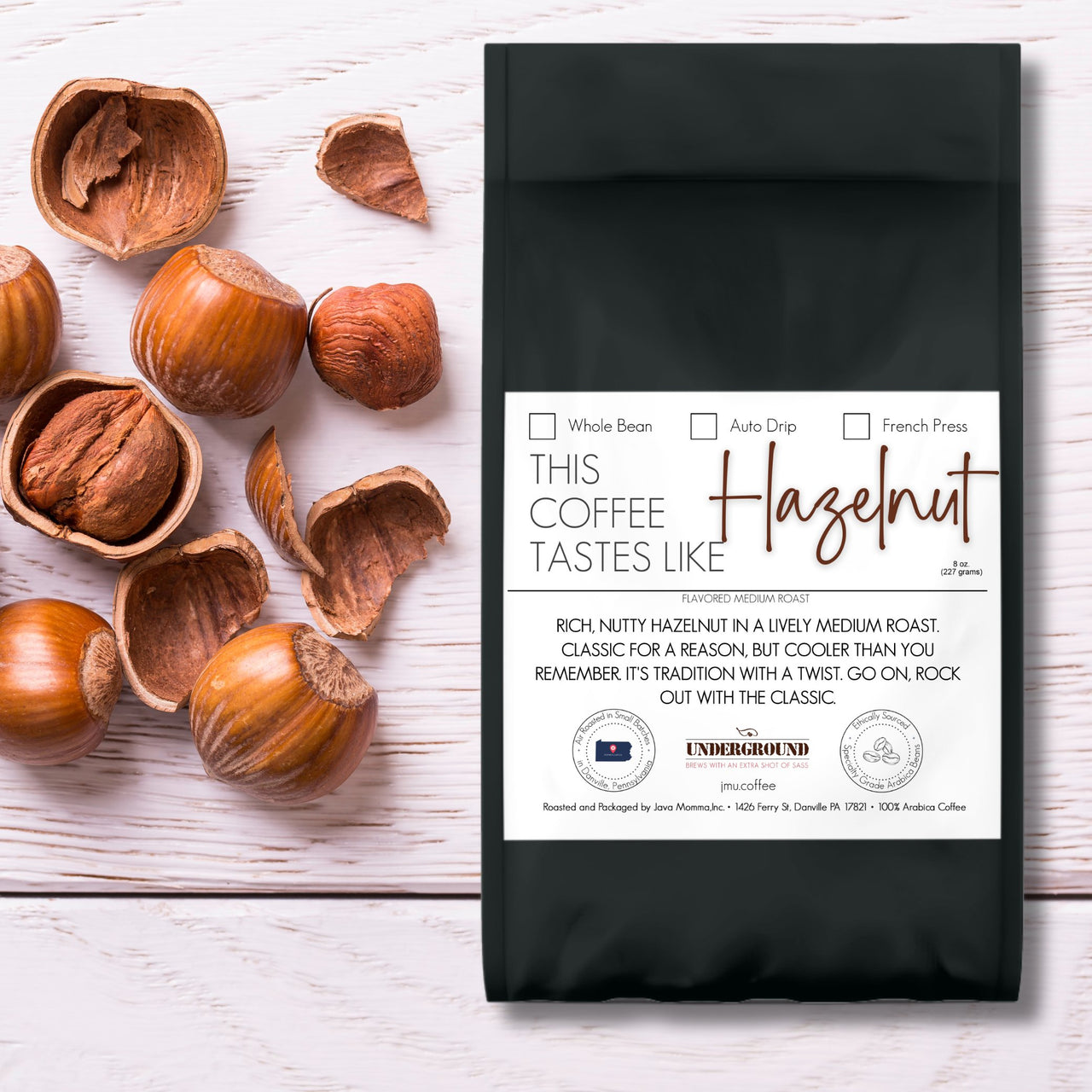 Hazelnut Flavored Coffee - Java Momma