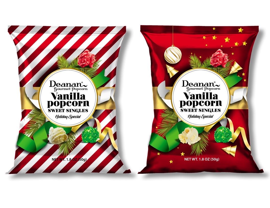 Holiday Vanilla Popcorn Sweet Singles – Festive Fun in Every Bite - Java Momma