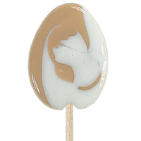 Thumbnail for The 🌾🍚 Horchata Coffee Spoon is a handcrafted oval lollipop on a stick, with caramel and white swirls, resembling a womans flowing hair—offering sweet cinnamon and creamy vanilla flavor in every stir!.