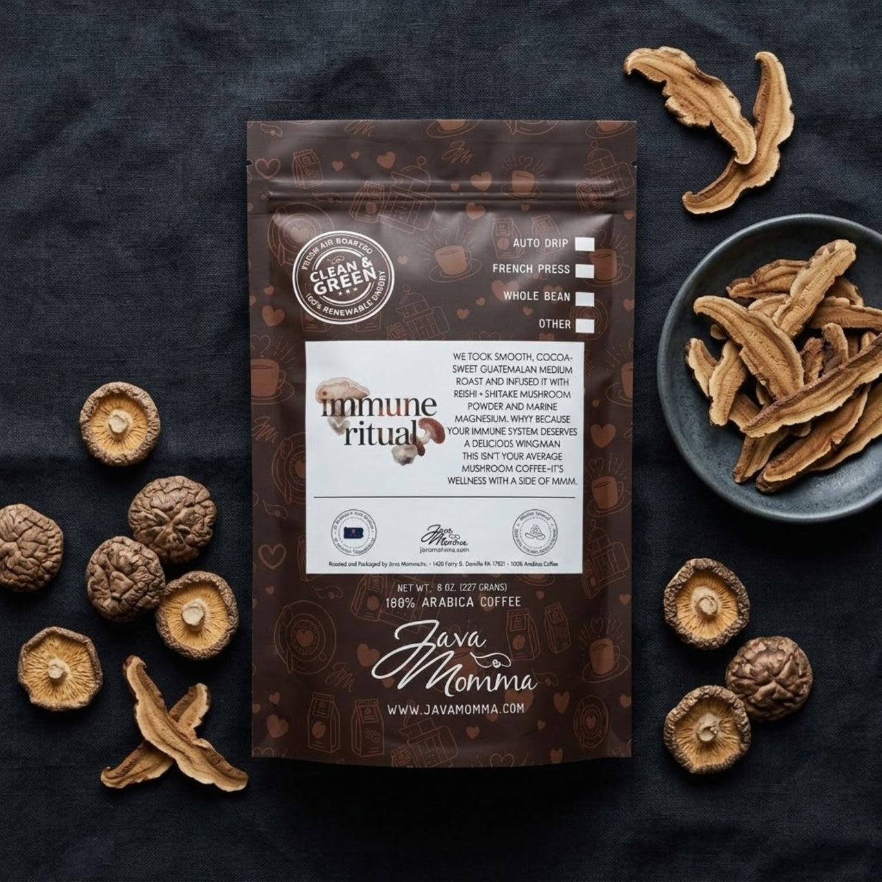 Immune Ritual – Coffee with Reishi, Shiitake & Marine Magnesium