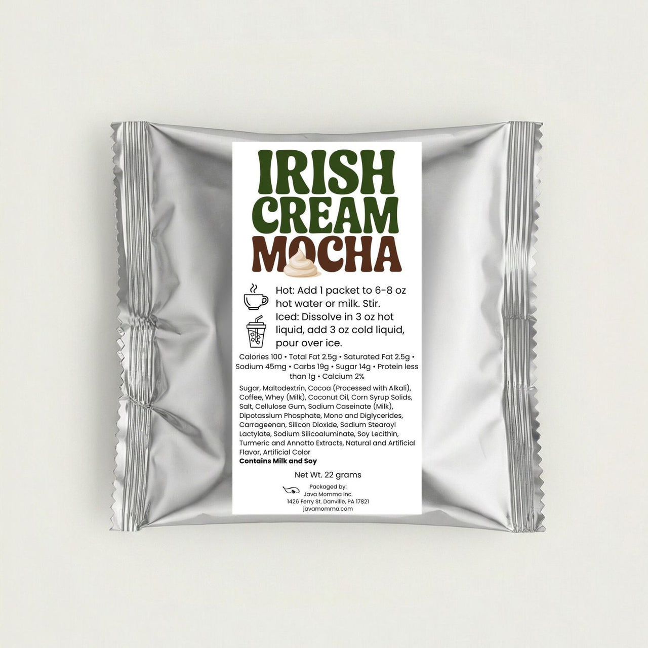Irish Cream Mocha – Single Serve Drink Mix