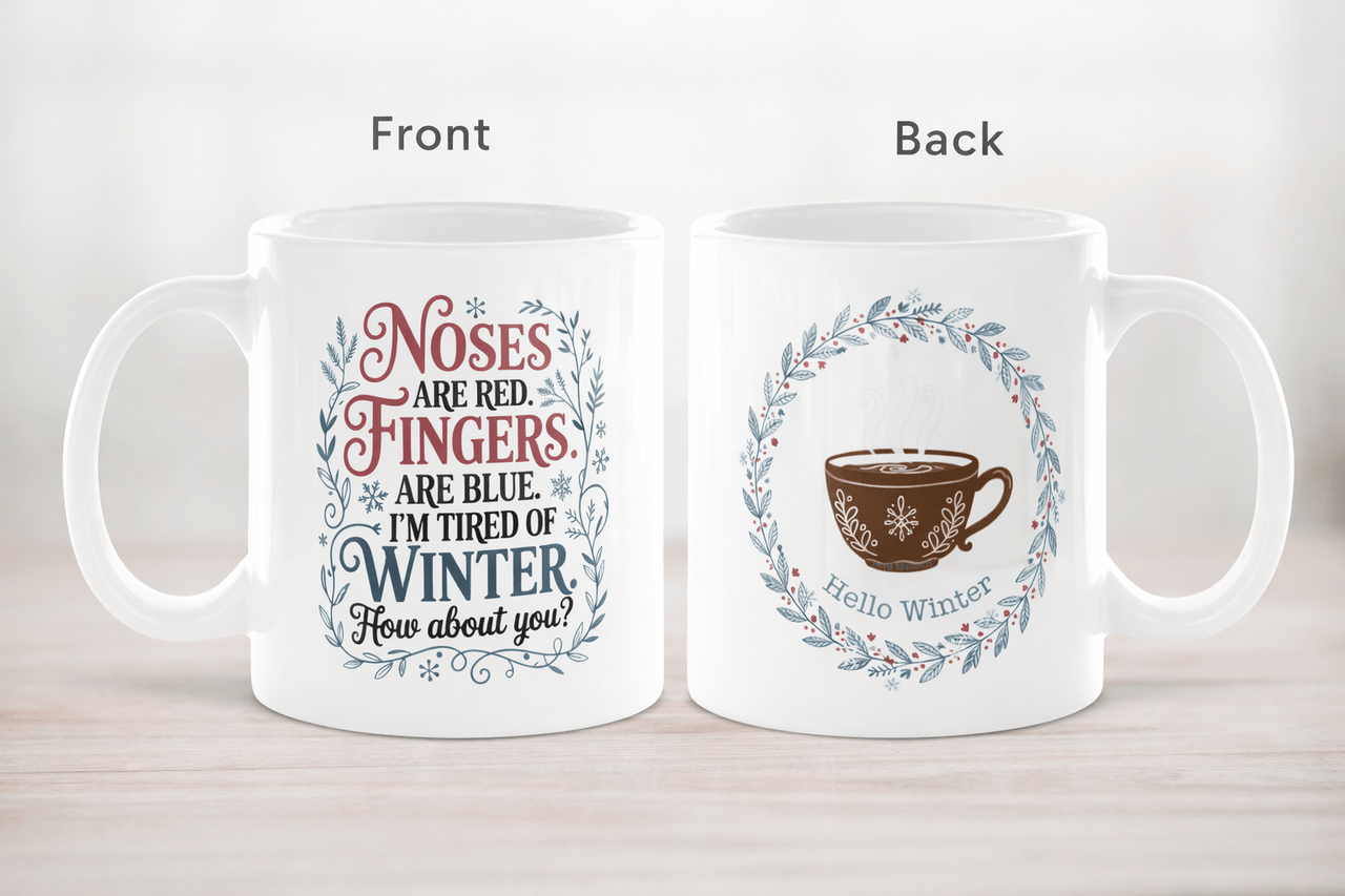Noses Are Red. Fingers Are Blue. January Mug of the Month
