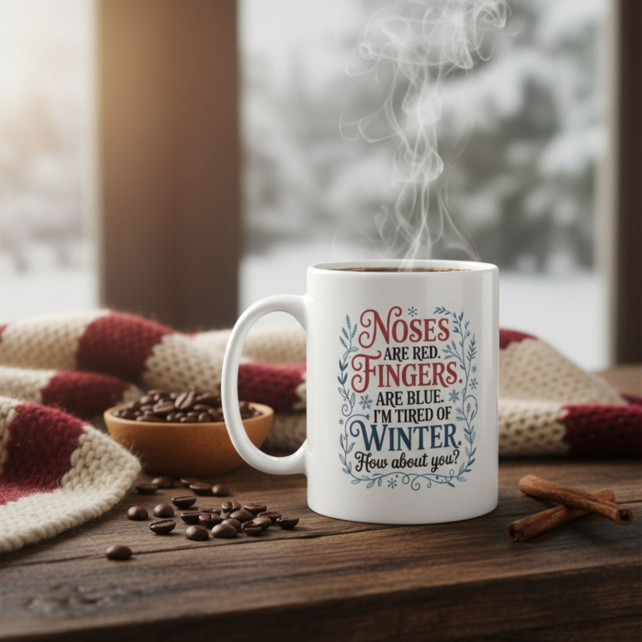 Noses Are Red. Fingers Are Blue. January Mug of the Month