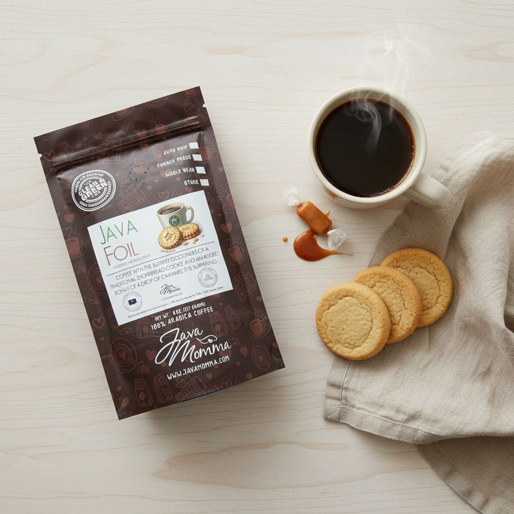 Java Foil Coffee | Shortbread Cookie Flavor | Java Momma